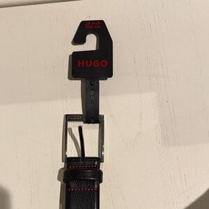 HUGO Black Belt with Red Accents